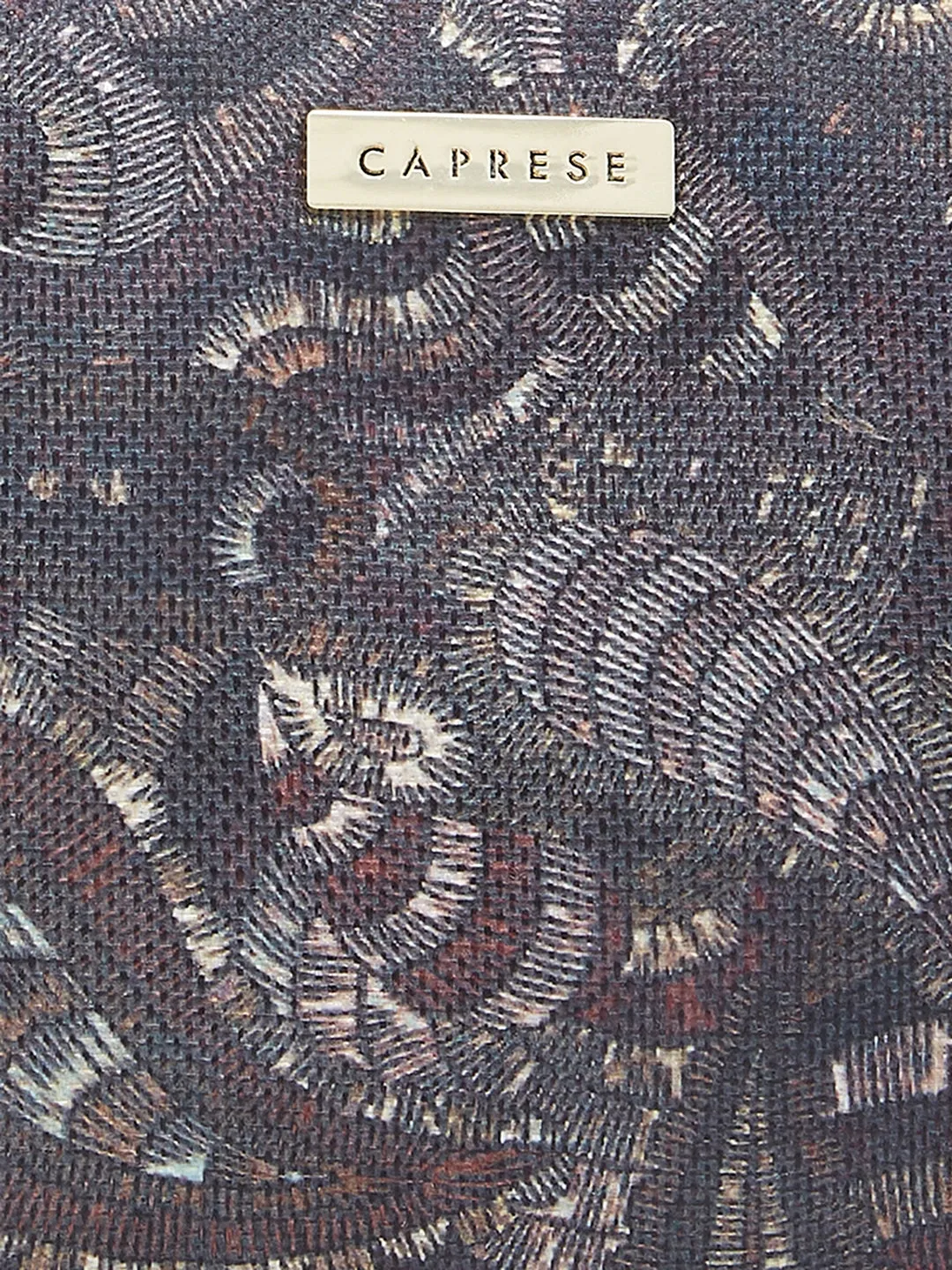 Caprese Kaya Medium Printed Black Hobo Bag