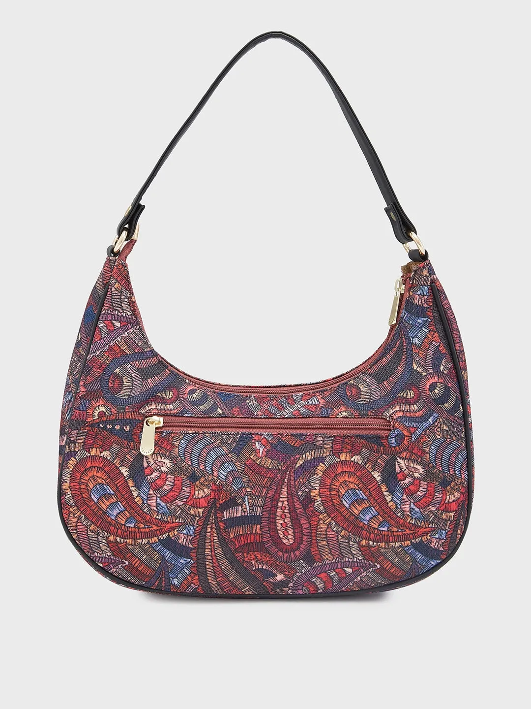 Caprese Kaya Medium Printed Pink Hobo Bag