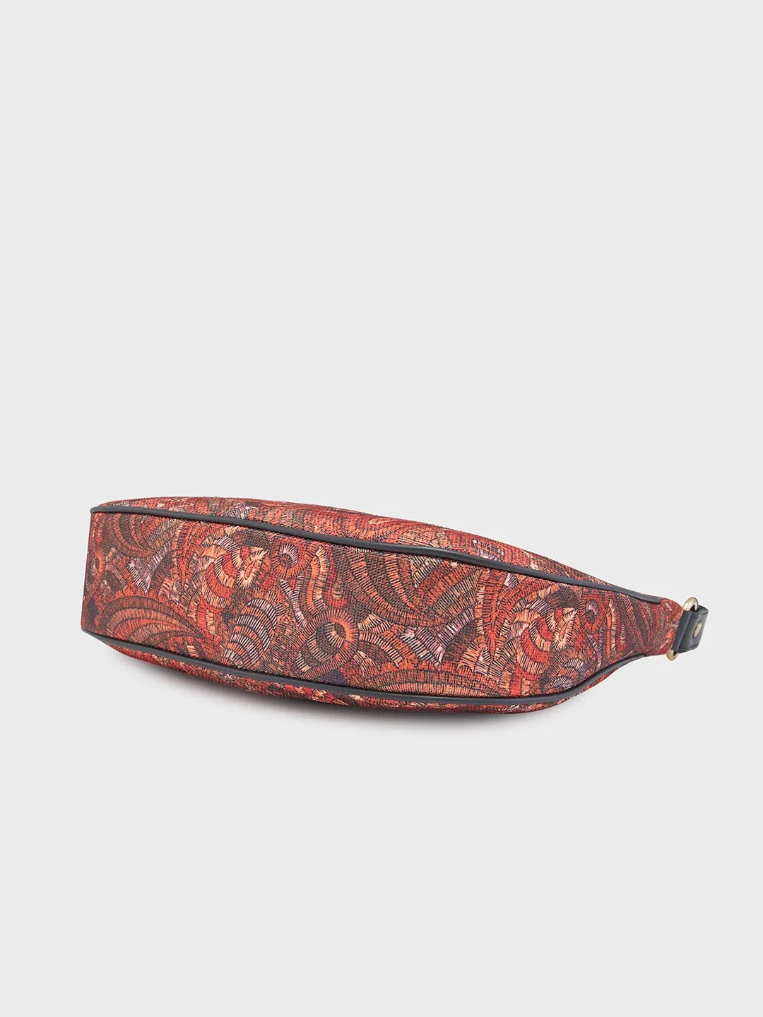 Caprese Kaya Printed Medium Red Hobo Bag