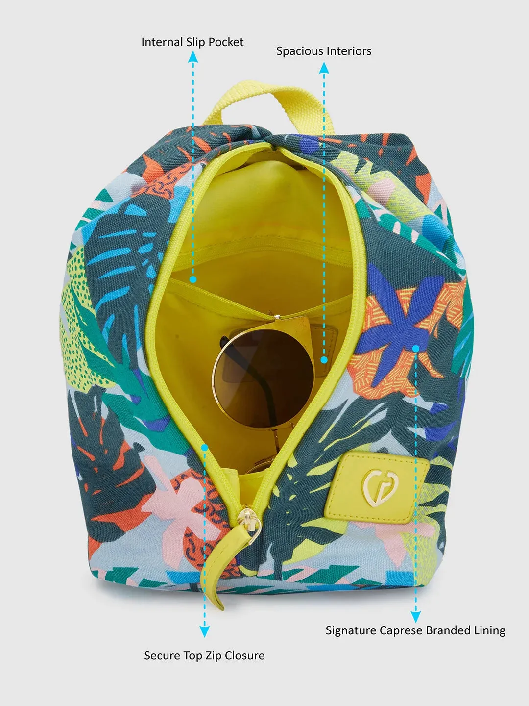 Caprese Octavia Small Blue Grey Backpack