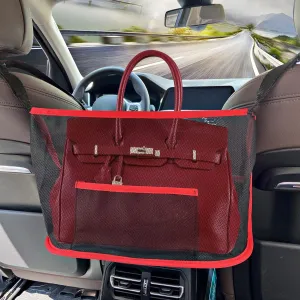Car Net Pocket Handbag Holder (RED)