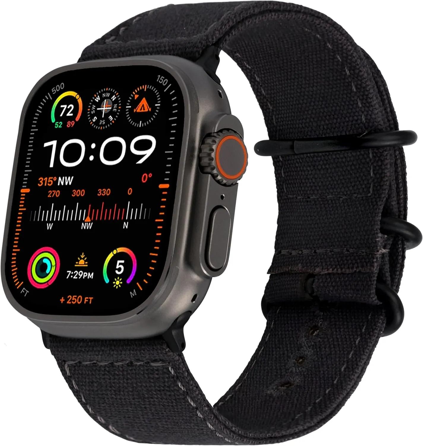 Carterjett Canvas Band | Compatible with Apple Watch Band - Durable, Woven Canvas iWatch Strap | Fits 49/46/45/44mm, Ultra, Series 10 & All Models