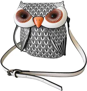 Cartoon Owl Shaped Shoulder Bag, Lightweight Novelty Animal Crossbody Bag, Women PU Leather Fashion Casual Satchel Purse