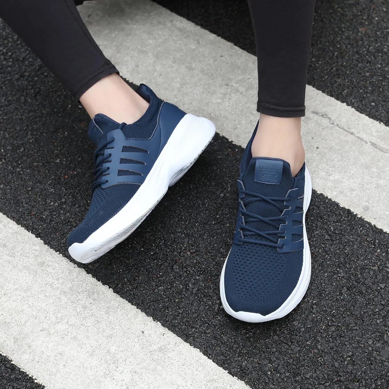 Casbeam Mens Running Shoes Comfortable Lightweight Breathable Walking Shoes Lace-up Shoes Mesh Workout Casual Sports Shoes