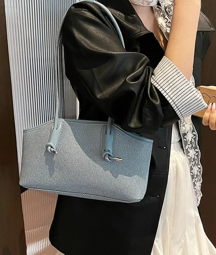 Casual Leather Shoulder Purses Summer Beach Bags For Women Canvas Clutch Bag Boston Purse Travel Underarm Handbags 2025