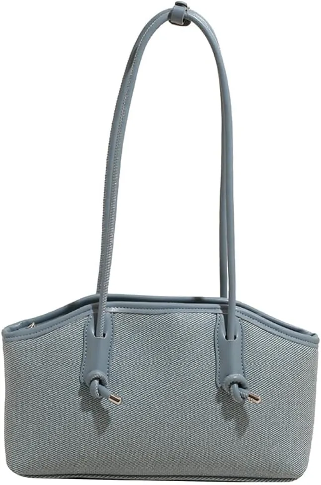 Casual Leather Shoulder Purses Summer Beach Bags For Women Canvas Clutch Bag Boston Purse Travel Underarm Handbags 2025