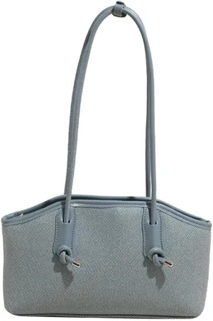 Casual Leather Shoulder Purses Summer Beach Bags For Women Canvas Clutch Bag Boston Purse Travel Underarm Handbags 2025