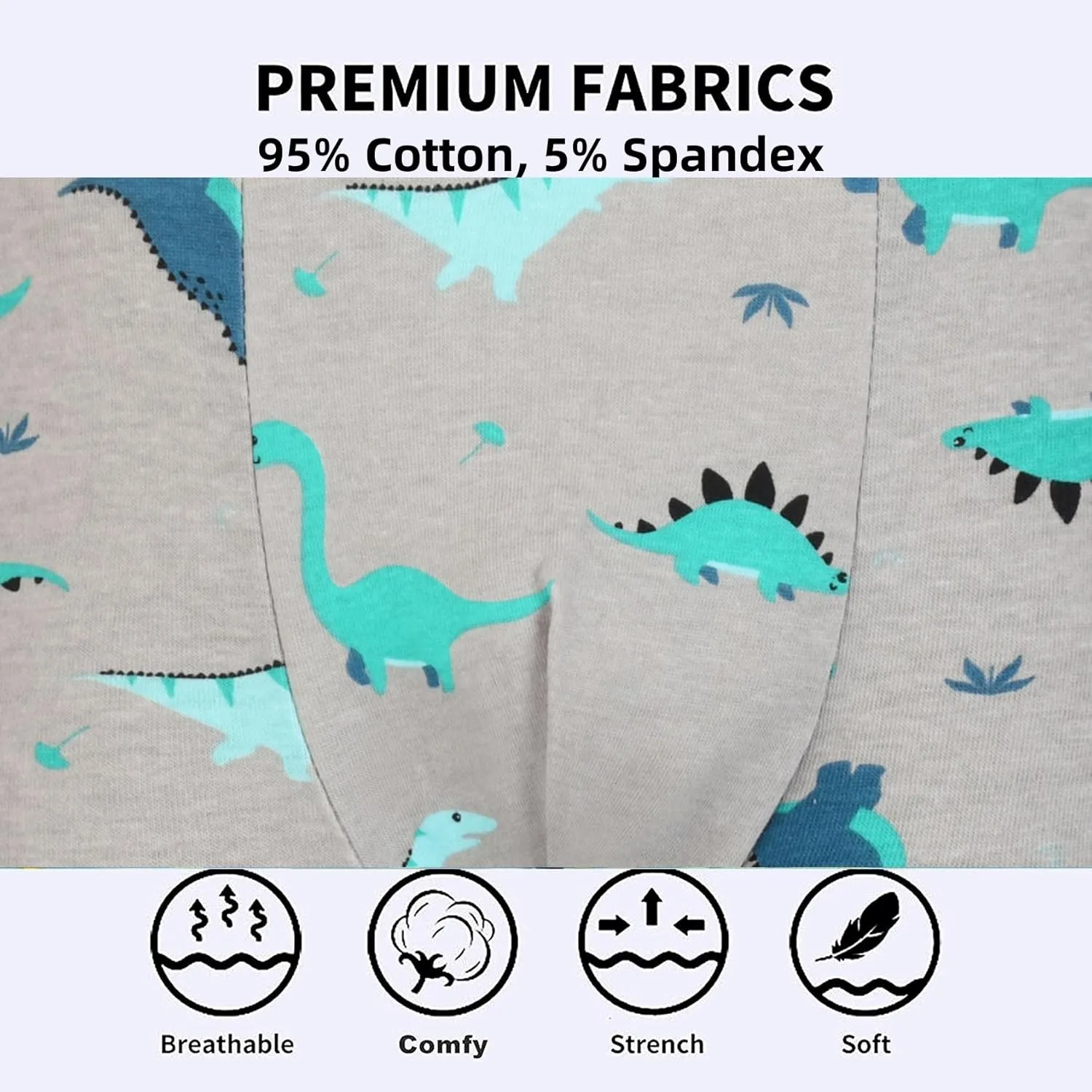 Cczmfeas Boys Kids Soft Cotton Fashion Boxer Briefs Toddler Breathable Underwear