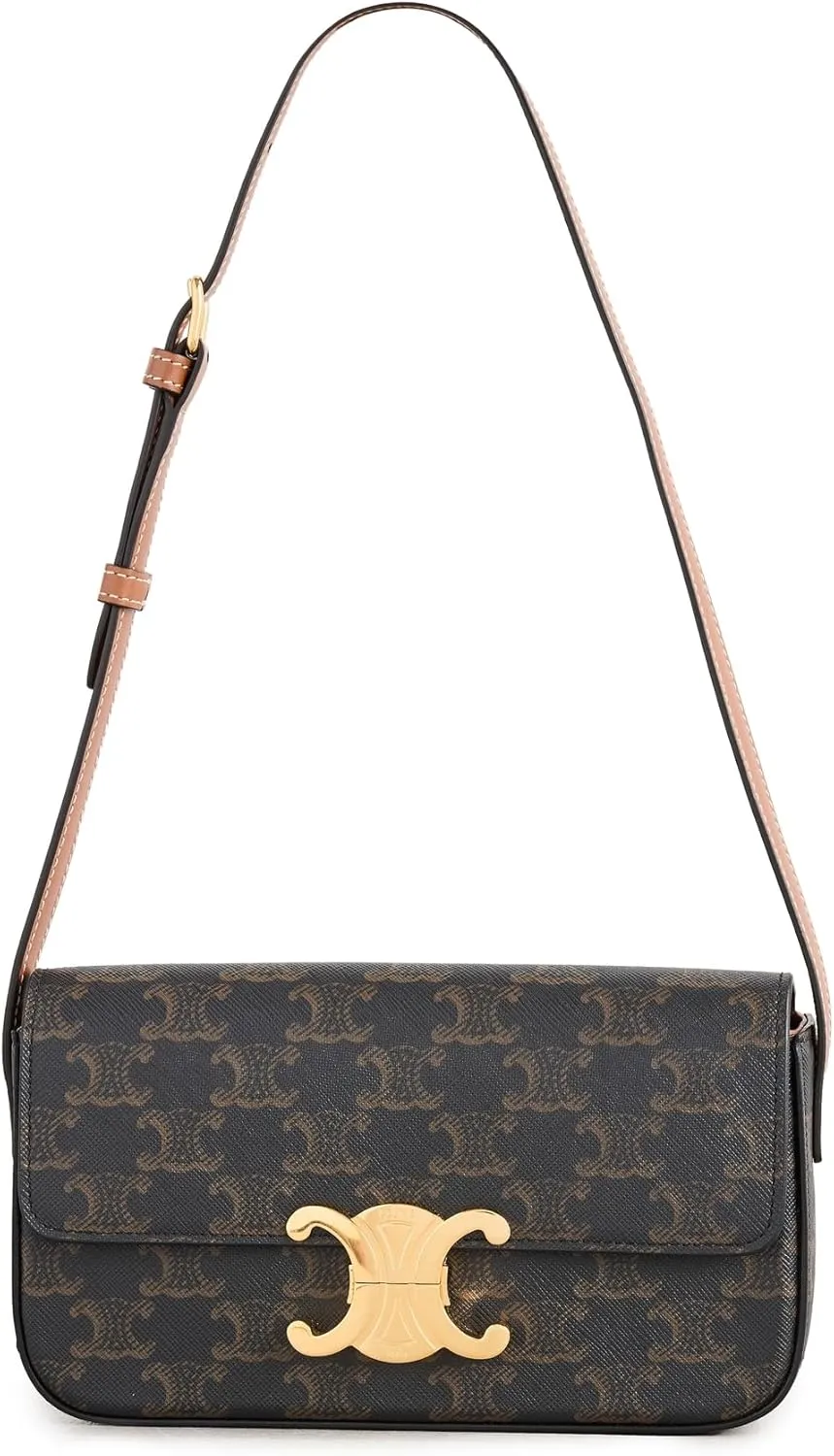 Celine Women's Pre-Loved Claude Shoulder Bag, Triomphe Canvas