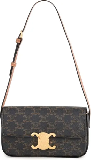 Celine Women's Pre-Loved Claude Shoulder Bag, Triomphe Canvas