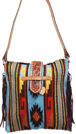 CHALLENGER Women's Western Handwoven Wool Rodeo Cowgirl Purse Shoulder Bag Tote 103B14