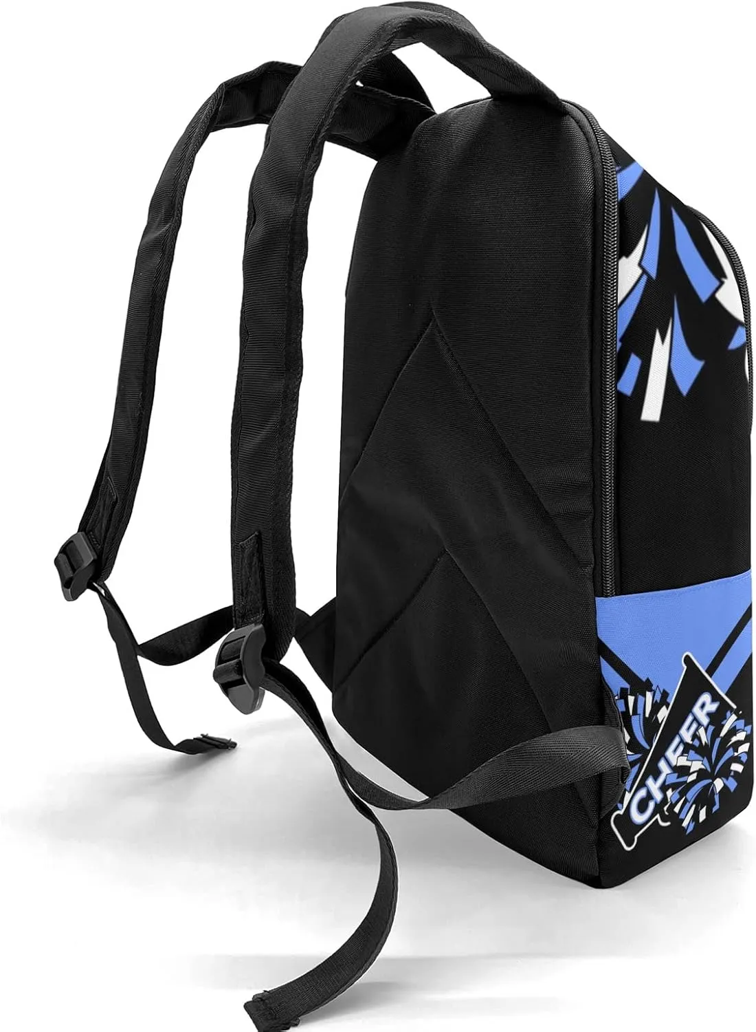 Cheerleader Blue 3 Personalized Backpack for Teen Boys Girls,Custom Travel Backpack Bookbag Casual Bag Name Gift