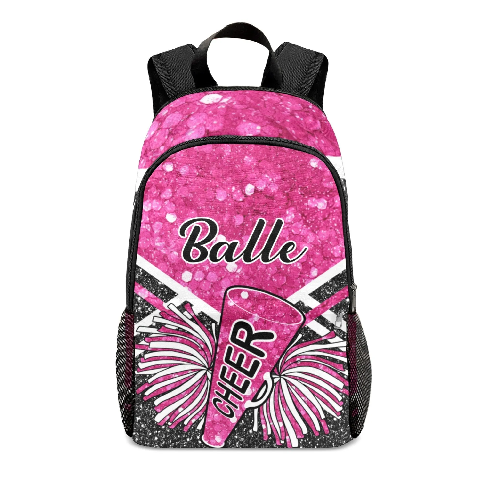 Cheerleader Red Personalized Backpack for Teen Boys Girls,Custom Travel Backpack Bookbag Casual Bag Name Gift