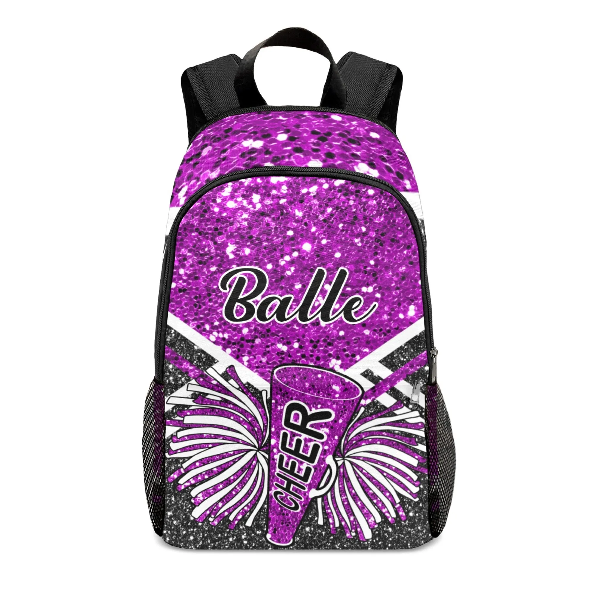 Cheerleader Red Personalized Backpack for Teen Boys Girls,Custom Travel Backpack Bookbag Casual Bag Name Gift