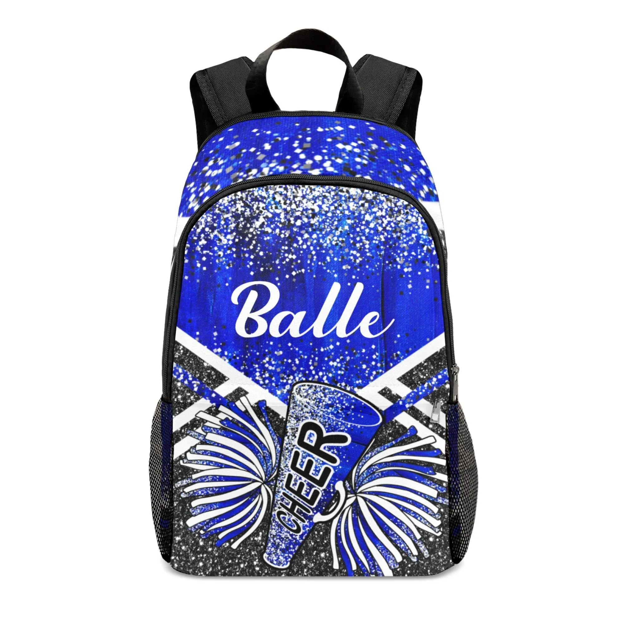 Cheerleader Red Personalized Backpack for Teen Boys Girls,Custom Travel Backpack Bookbag Casual Bag Name Gift