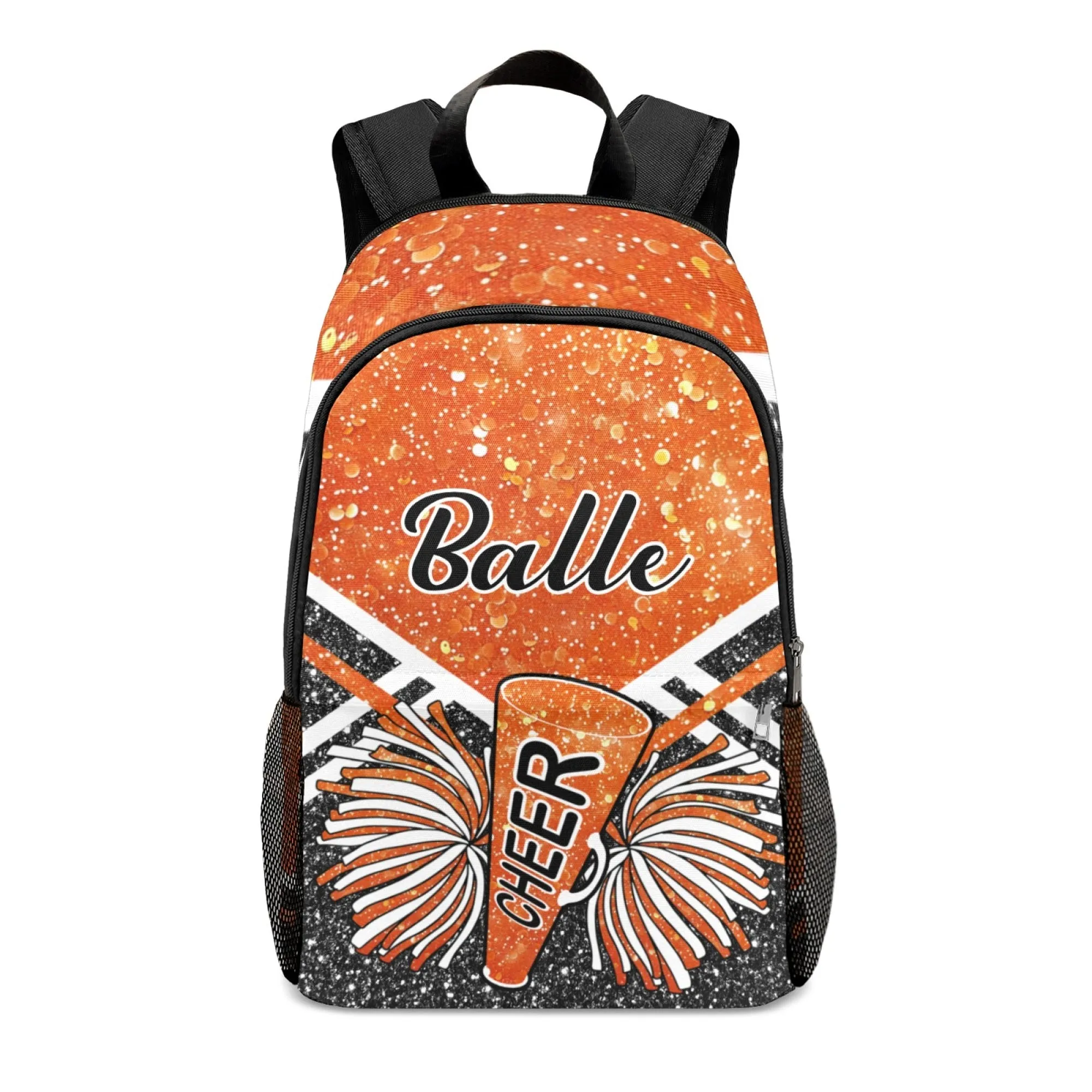 Cheerleader Red Personalized Backpack for Teen Boys Girls,Custom Travel Backpack Bookbag Casual Bag Name Gift