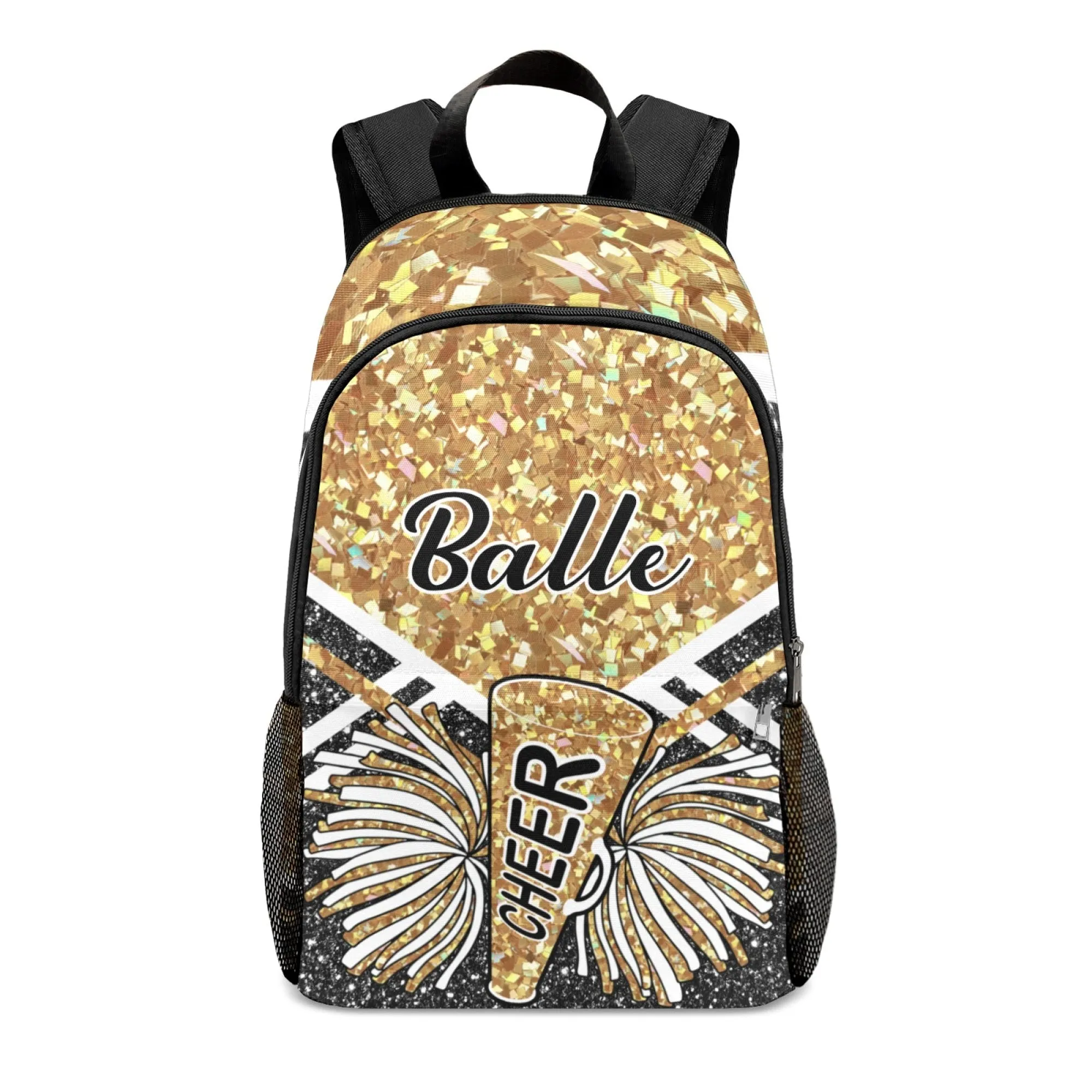 Cheerleader Red Personalized Backpack for Teen Boys Girls,Custom Travel Backpack Bookbag Casual Bag Name Gift