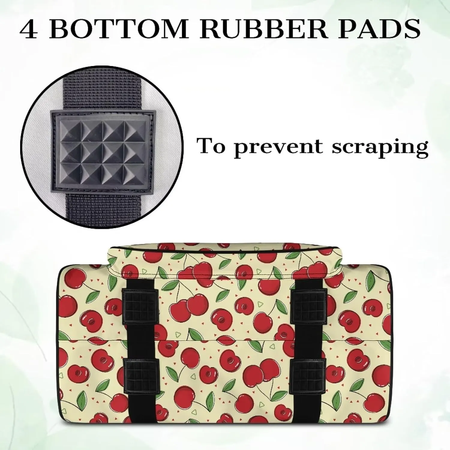 Cherry Sewing Machine Tote Bag Two Way Zipper Household Sewing Machine Handbags Portable Sewing Machine Case for Outdoor Traveling Camping Use (Bag Only)