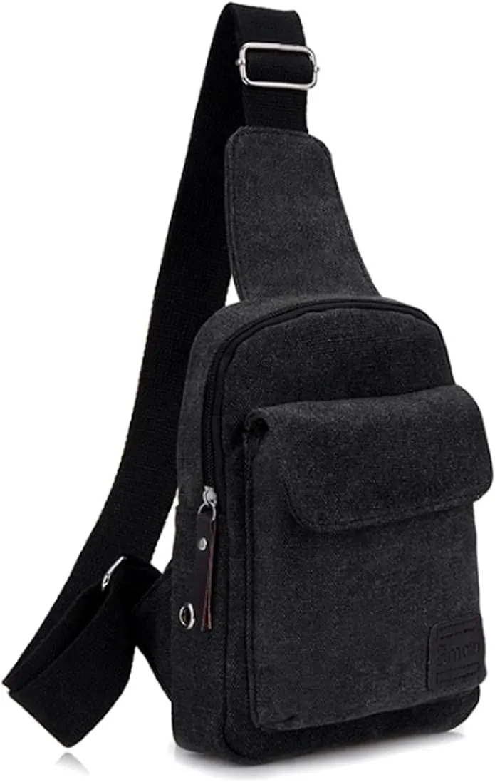 Chezi Canvas Chest Pack Single Shoulder Bag