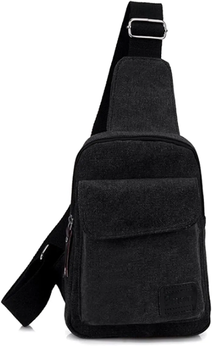 Chezi Canvas Chest Pack Single Shoulder Bag