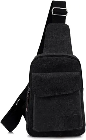 Chezi Canvas Chest Pack Single Shoulder Bag