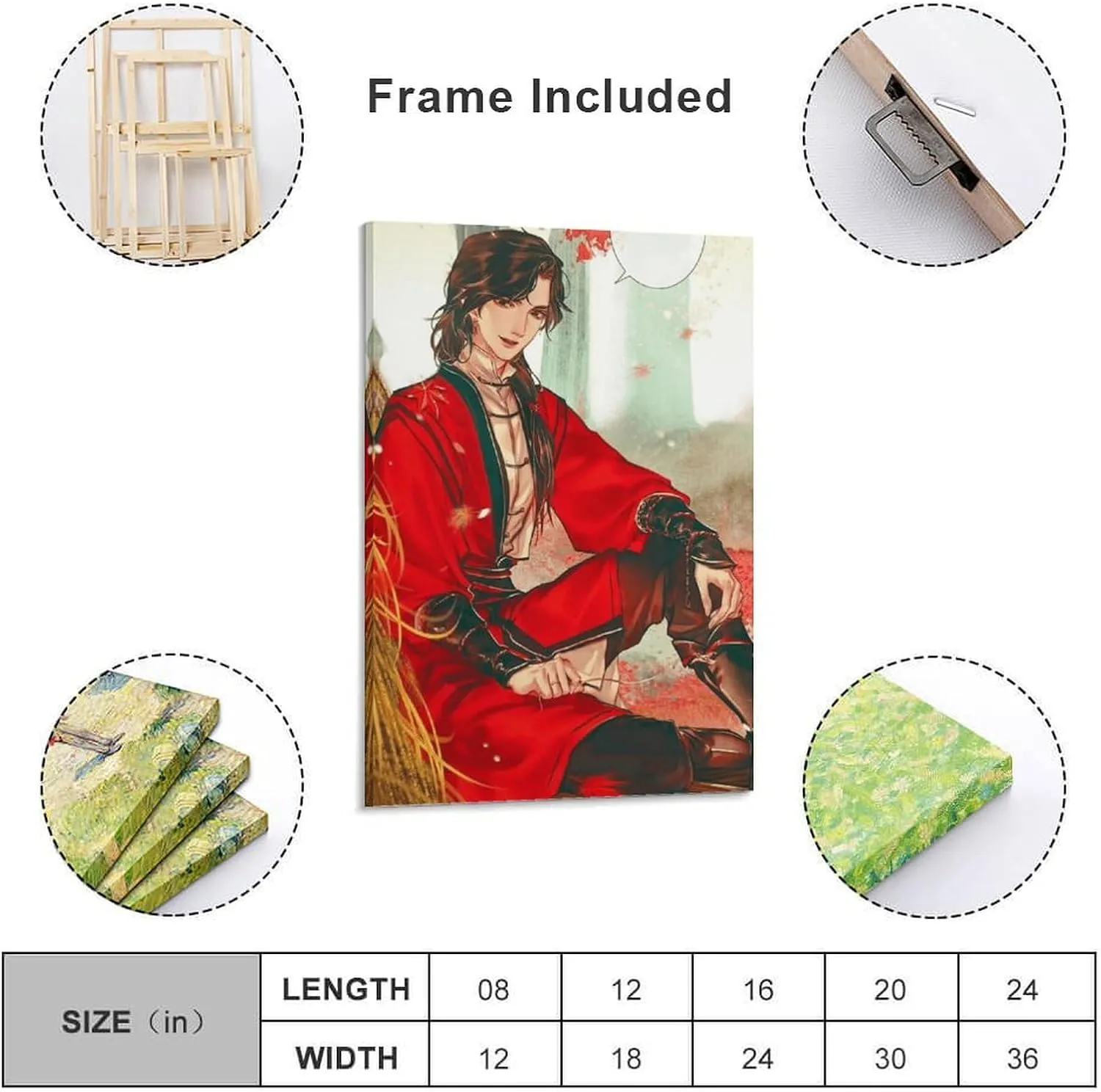 Chinese Anime Poster Heaven Official'S Blessing （Chinese：Tian Guan Ci Fu by Mo Xiang Tong Xiu） Poster Poster Decorative Painting Canvas