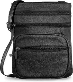 Ciana Genuine Leather Cross Body Bags Purse for Women, Purses Women's Shoulder Sling Handbags Soft Purse