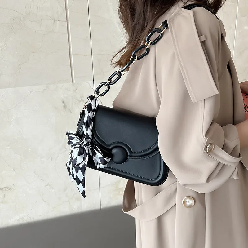 CL1070 - Silk Scarf Simple Messenger Bag