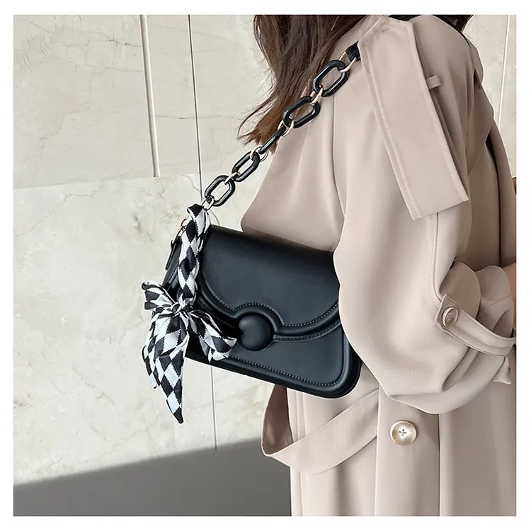 CL1070 - Silk Scarf Simple Messenger Bag