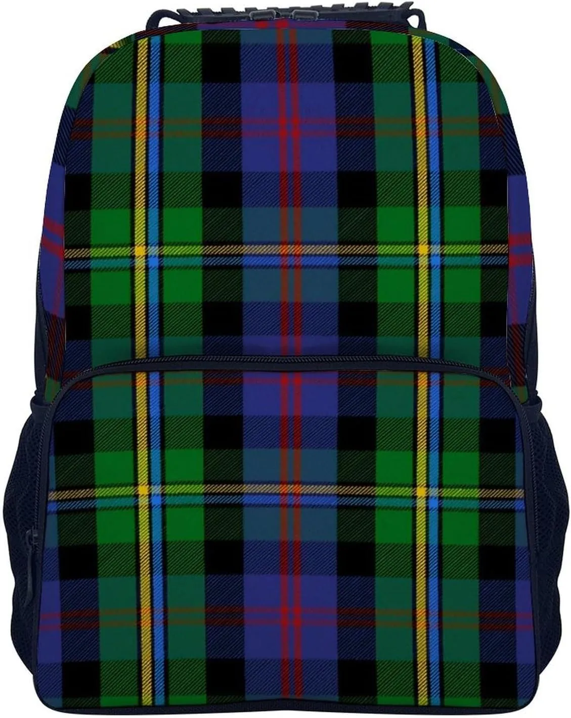 Clan Malcolm Tartan Large Capacity Fully Printed Backpack Unisex 16 Inches