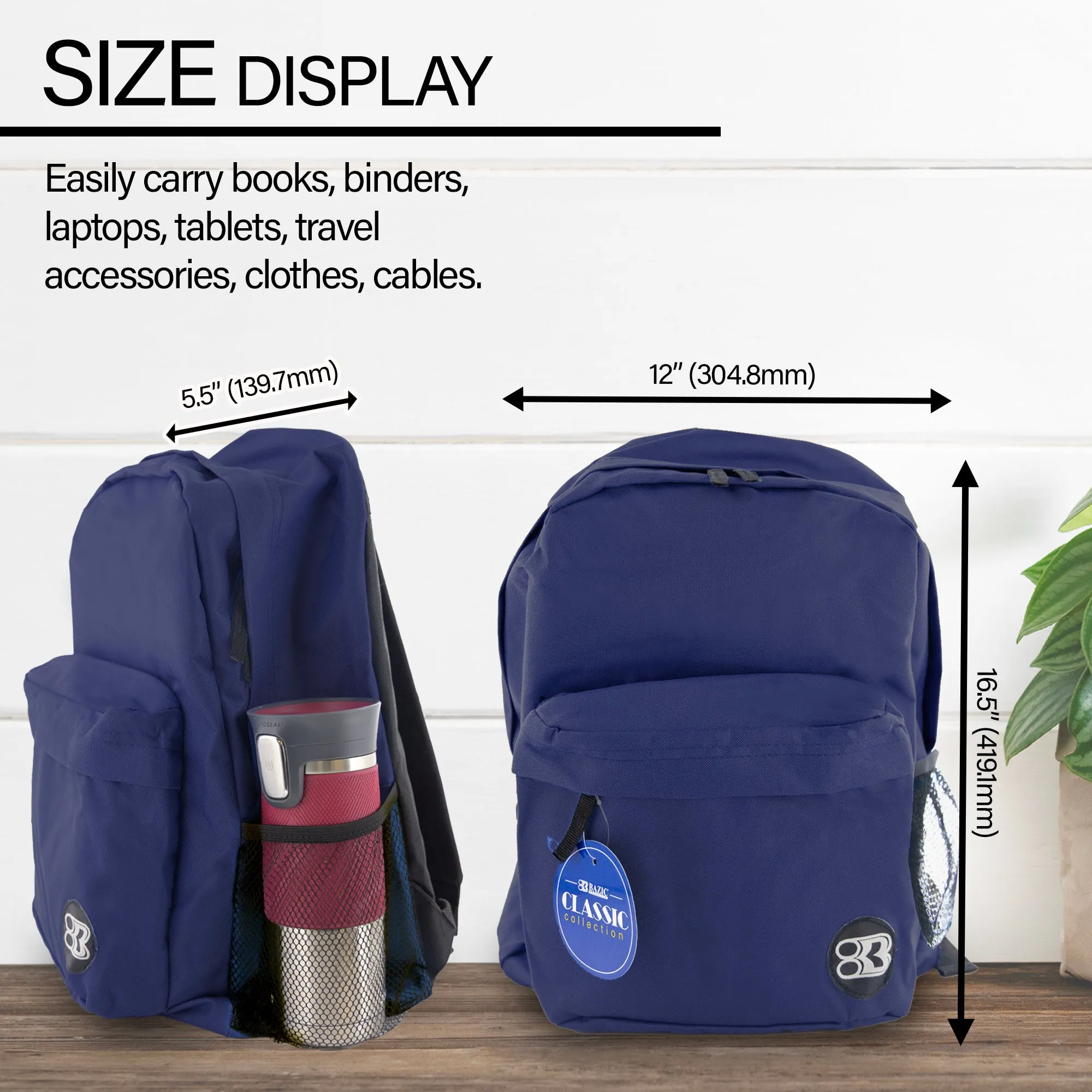 Classic 17" Backpack Navy Blue