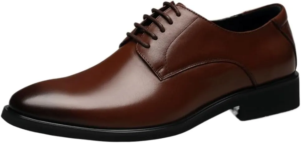 Classic Lace-up Dress Oxford Fashionable Brown Business Leather Shoes British Style Men's Suit Tuxedo Shoes