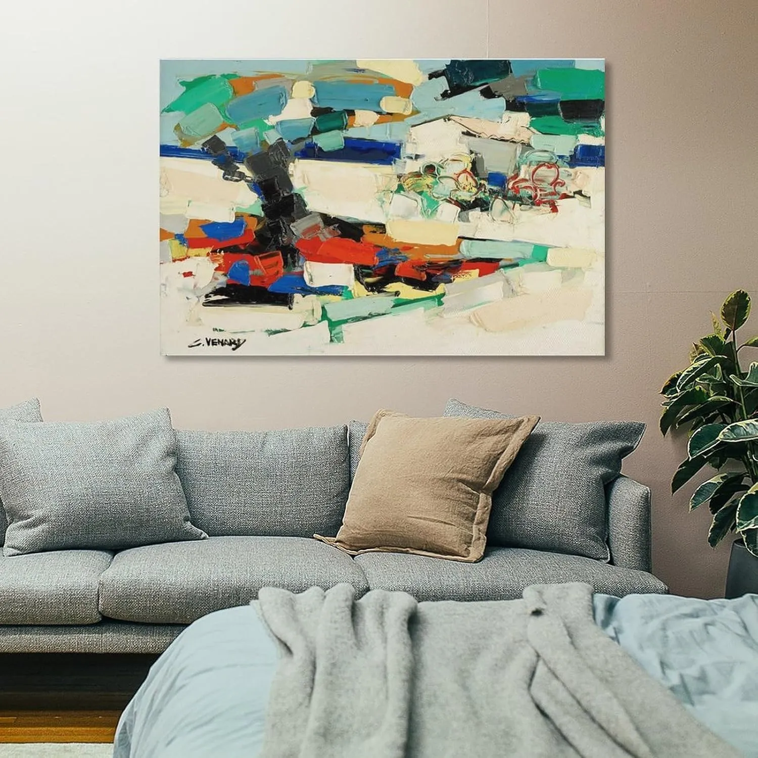 Claude Venard Le Cabanon Canvas Poster Wall Art Picture Prints Hanging Photo Decor Home Posters Artworks 24x36inch(60x90cm)