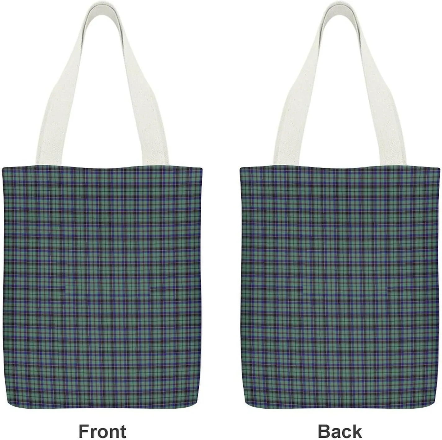 Clergy Blue Black White Large Capacity Canvas Tote Bag with Pockets Inside Unisex