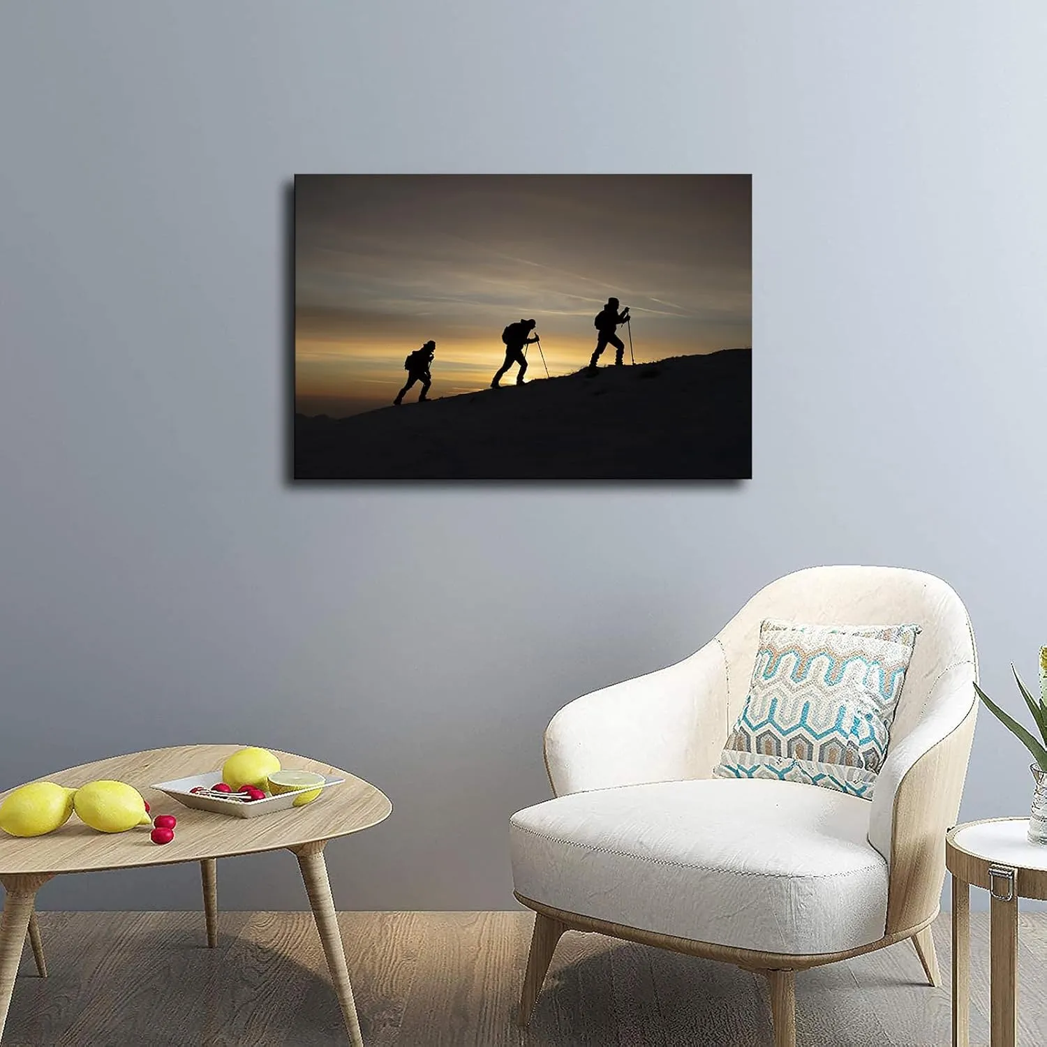 Climber Mountaineering Adventure Canvas Poster Holiday Gift HD Picture Modern Aesthetics Mural Wall Art Decoration (20×30inch-Framed)