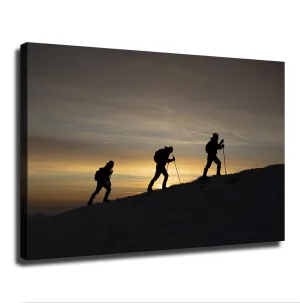 Climber Mountaineering Adventure Canvas Poster Holiday Gift HD Picture Modern Aesthetics Mural Wall Art Decoration (20×30inch-Framed)
