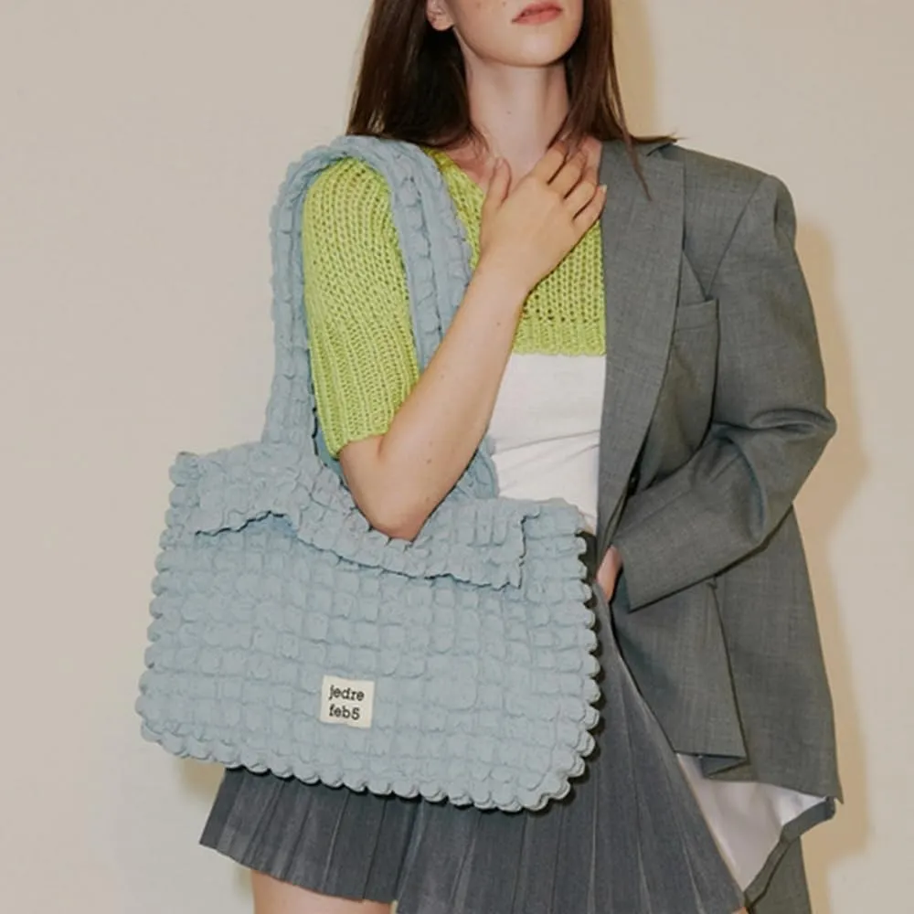 Cloud Single Shoulder Bag Crossbody Bag for Women Large Capacity Commuter Tote Bag Armpit Bag and Purse (Blue)