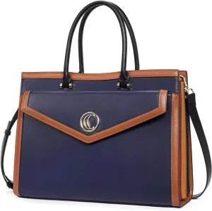 CLUCI Leather Briefcase for Women 15.6 Inch Laptop Business Computer Ladies Work Handbag
