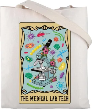 CMNIM Medical Lab Tech Gifts Lab Technician Tote Bag Medical Technologist Gifts Lab Week Gifts Science Reusable Grocery Bag