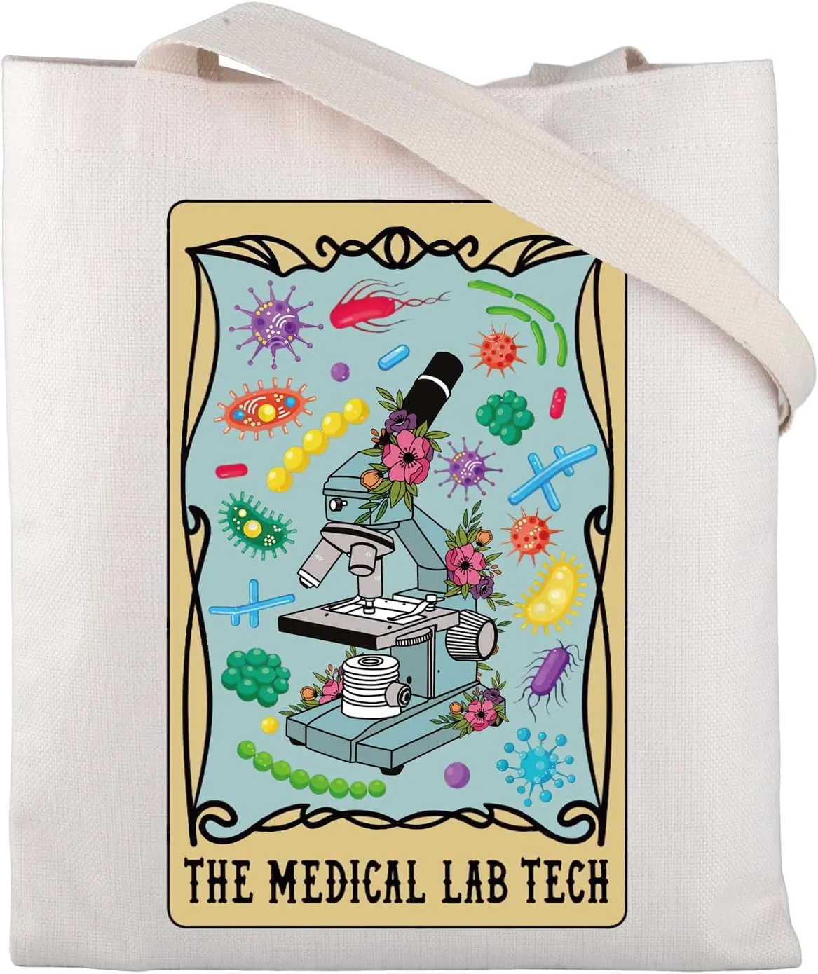 CMNIM Medical Lab Tech Gifts Lab Technician Tote Bag Medical Technologist Gifts Lab Week Gifts Science Reusable Grocery Bag