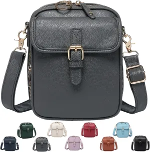 Collaborate 1 Crossbody Leather Bag, Urvashi Anti Theft Bags, Forcipower Crossbody Bag for Women, Lady Vintage Shoulder Purse