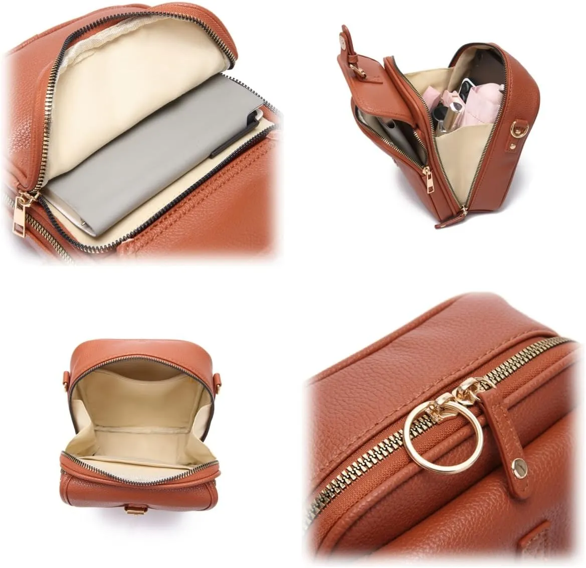 Collaborate Crossbody Bag with Scarf, Collaboraten1 Crossbody Leather Bag, Anti-Theft Retro Calfskin Design