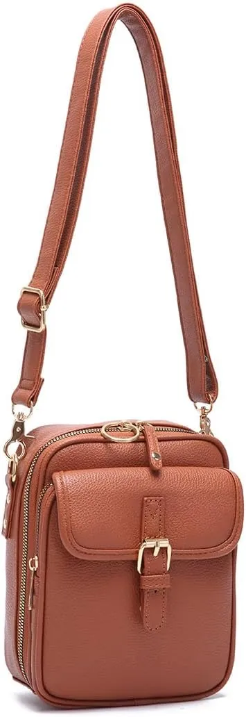 Collaborate Crossbody Bag with Scarf, Collaboraten1 Crossbody Leather Bag, Anti-Theft Retro Calfskin Design