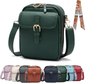 Collaborate Crossbody Bag with Scarf, Collaboraten1 Crossbody Leather Bag, Anti-Theft Retro Calfskin Design