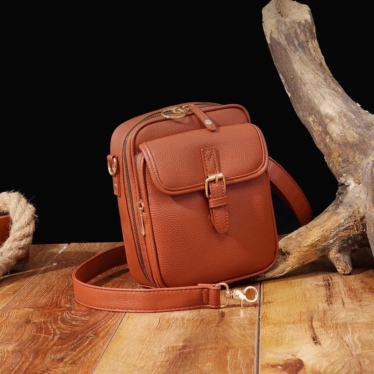 Collaborate Crossbody Leather Bag, Collaborateam Urvashi Tojoyride Collaboration Anti Theft Shoulder Bags For Women