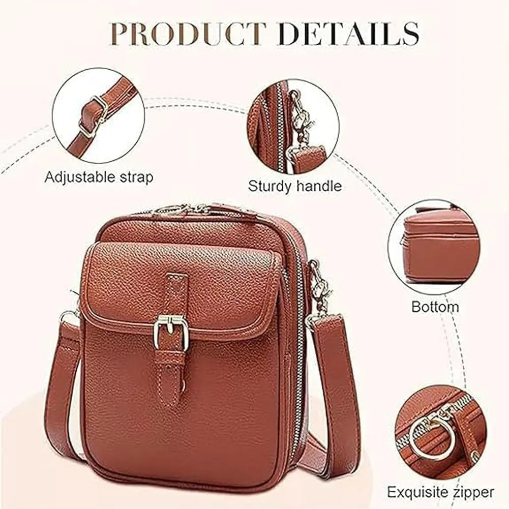 Collaborate Crossbody Leather Bag, Urvashii Crossbody Leather Bag Women, Collaboraten1 Large Capacity Anti Theft Bags