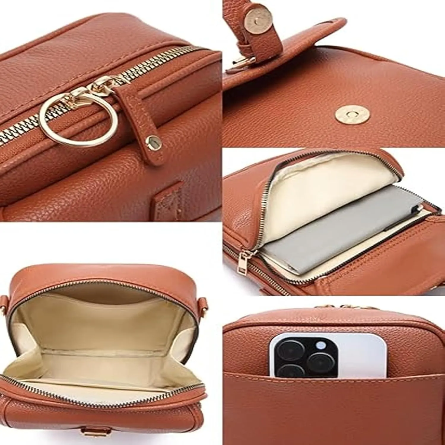 Collaboraten1 Crossbody Leather Bag, Collaborateam Urvashi Tojoyride Anti Theft Shoulder Bags for Women Travel
