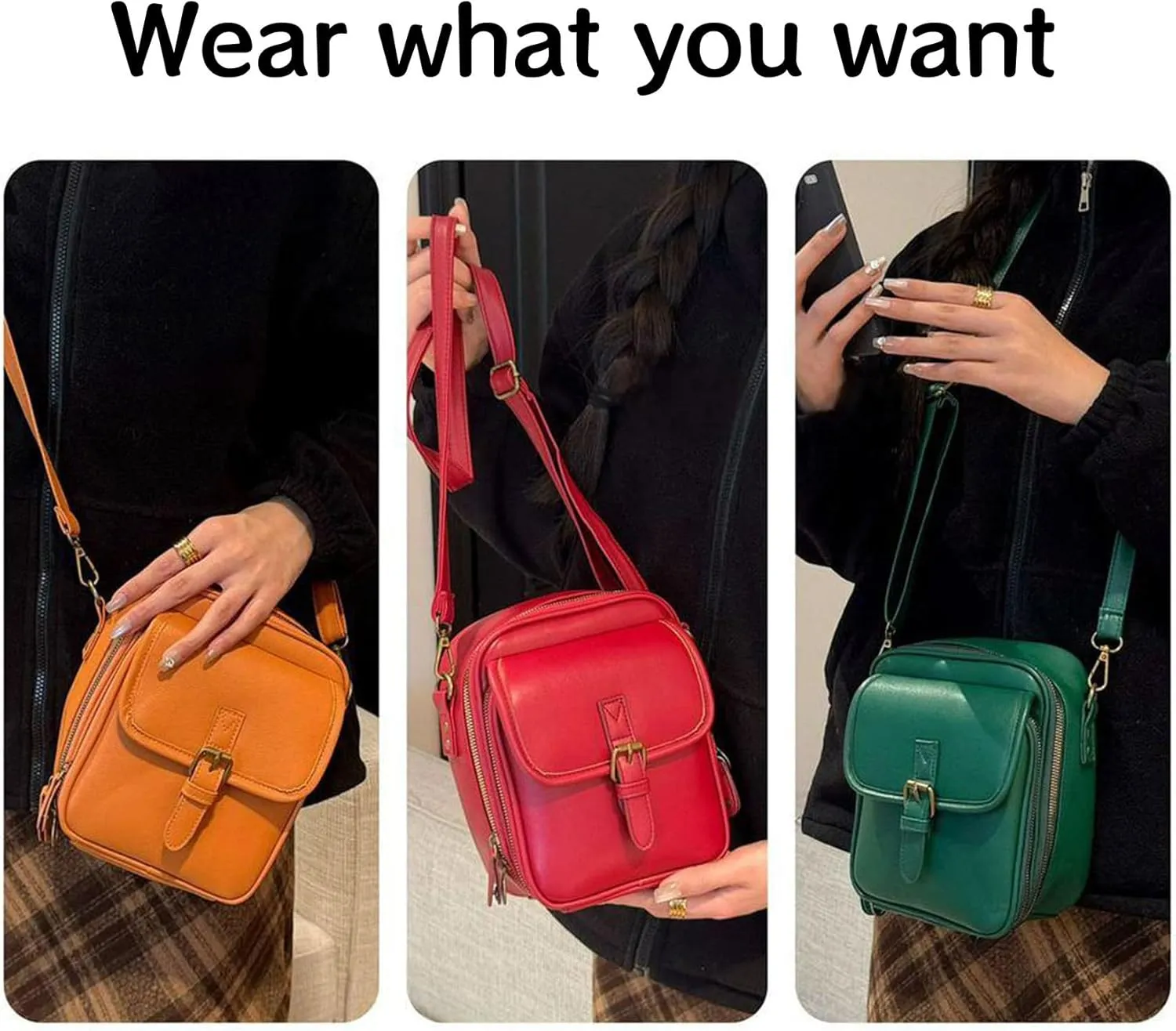 Collaboraten1 Crossbody Leather Bag, Urvashi Collaborate Crossbody Leather Bag for Women