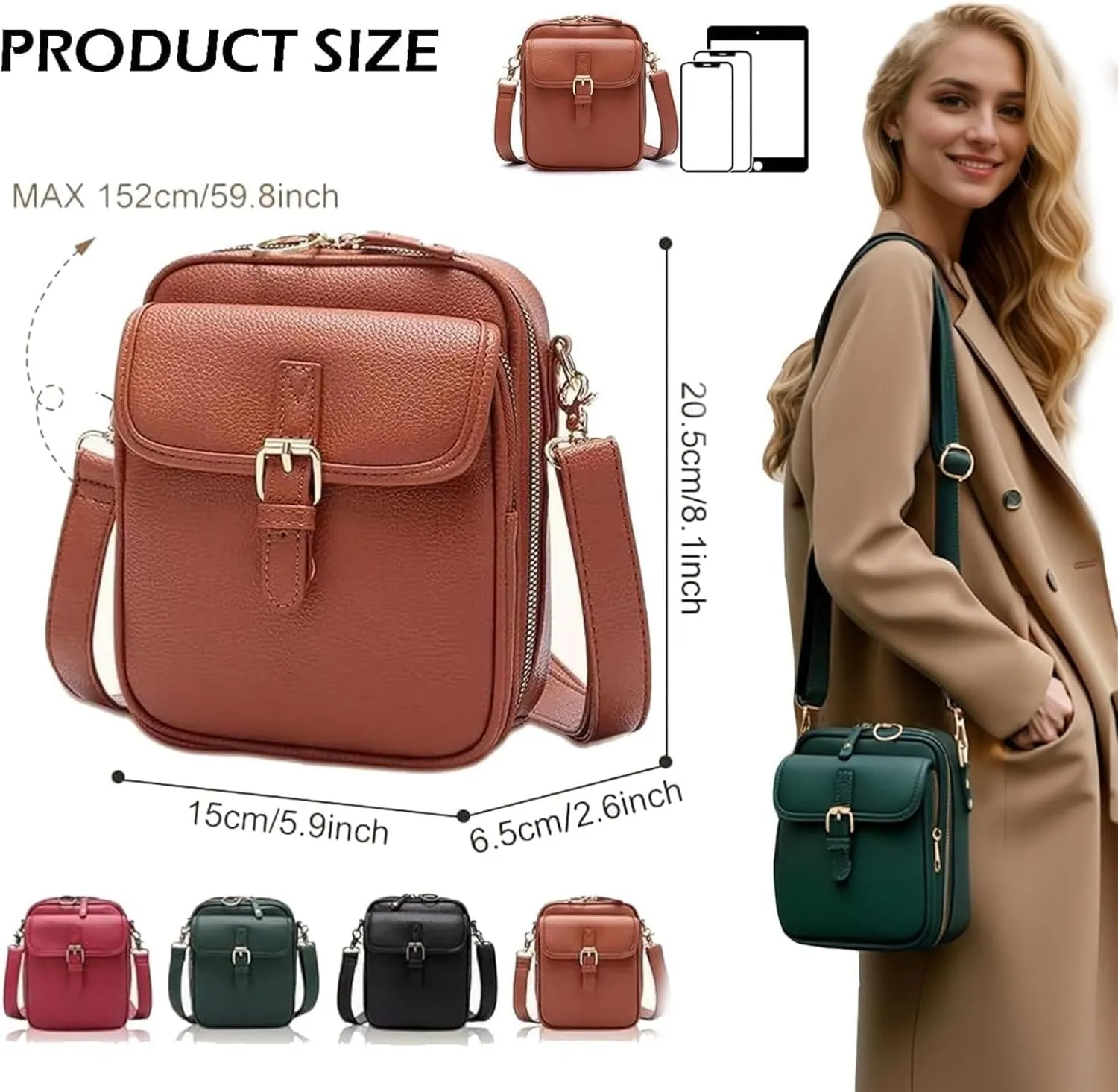 Collaboraten1 Crossbody Leather Bag, Urvashi Crossbody Leather Bag for women