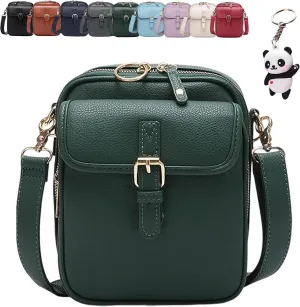Collaboraten1 Crossbody Leather Bag, Urvashi Large Capacity Anti-Theft Vintage Bag with 10 Card Slots